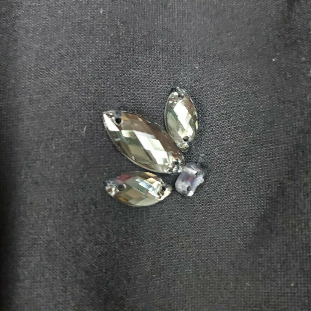 Julie JB Brown Rhinestone Embellished Sz S EUC - Picture 2 of 5